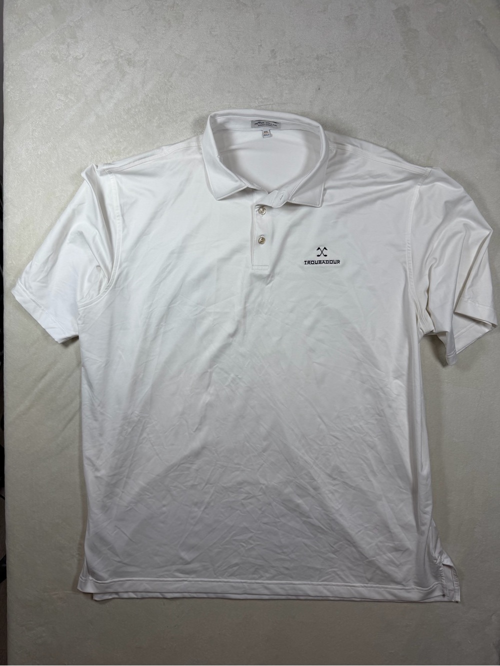 Peter Millar XXL Summer Comfort Troubadour Golf & Field Club White Polo Shirt